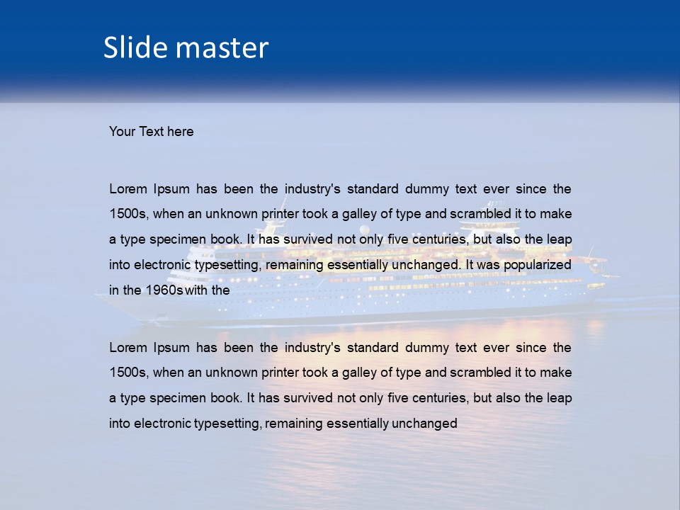 A Cruise Ship PowerPoint Template