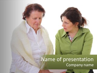 Woman With Grandmother PowerPoint Template