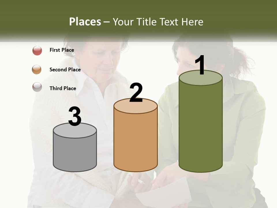 Woman With Grandmother PowerPoint Template