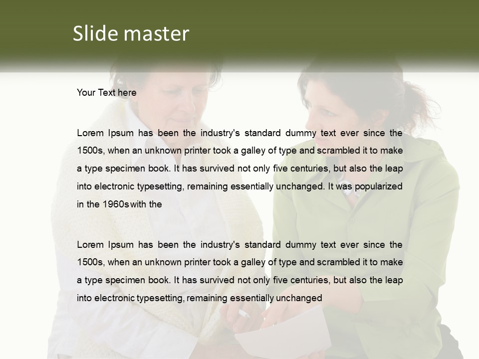 Woman With Grandmother PowerPoint Template