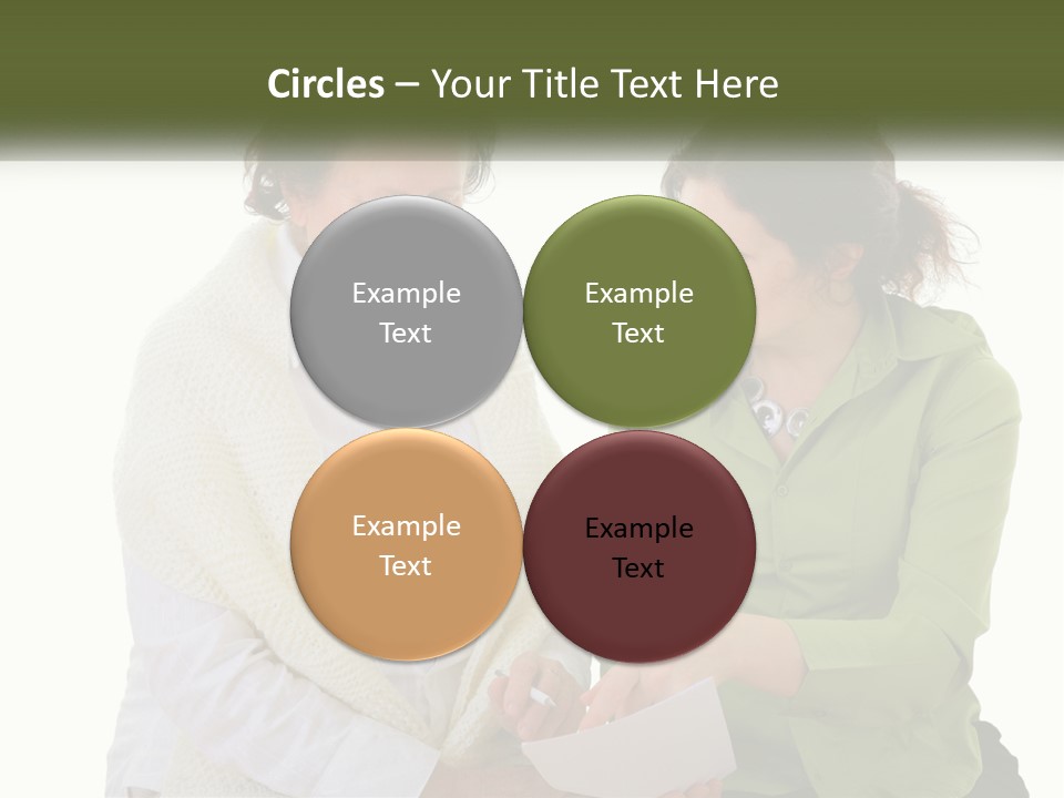 Woman With Grandmother PowerPoint Template