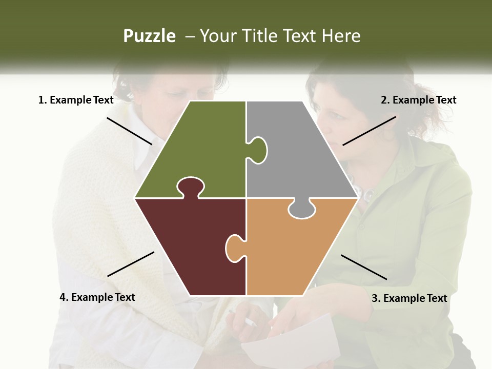 Woman With Grandmother PowerPoint Template