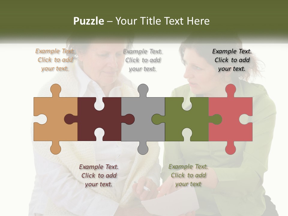 Woman With Grandmother PowerPoint Template