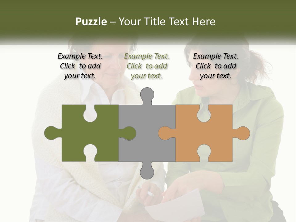 Woman With Grandmother PowerPoint Template