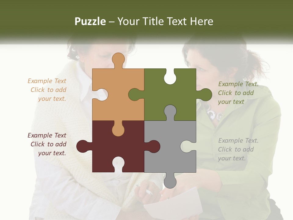 Woman With Grandmother PowerPoint Template