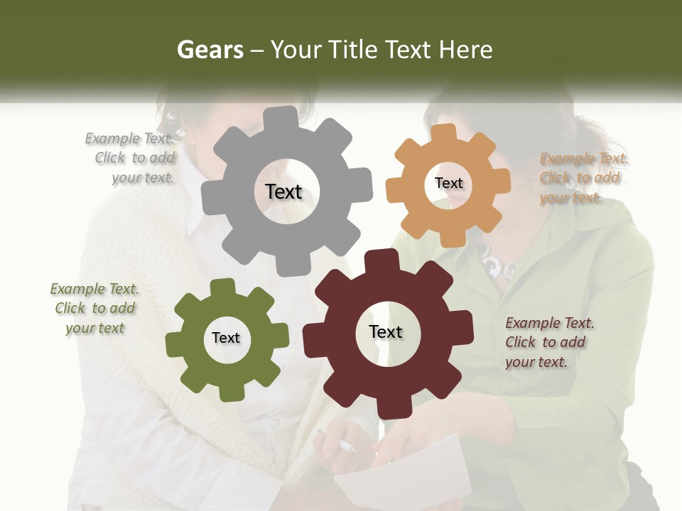 Woman With Grandmother PowerPoint Template