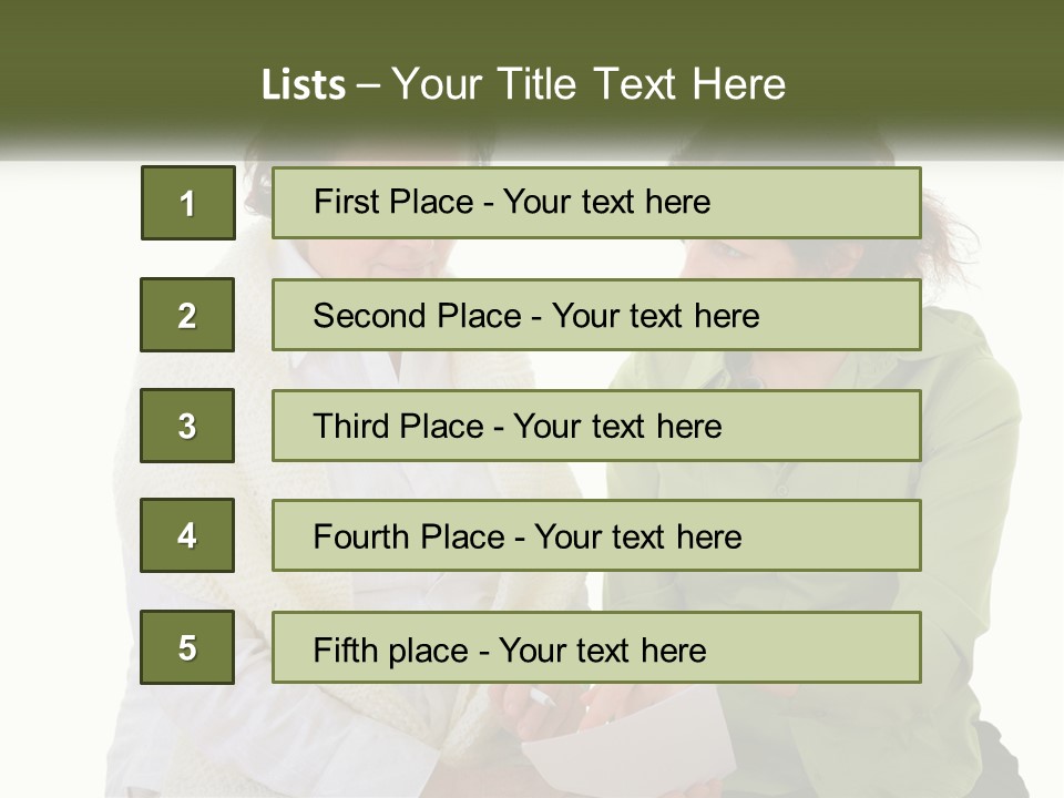 Woman With Grandmother PowerPoint Template