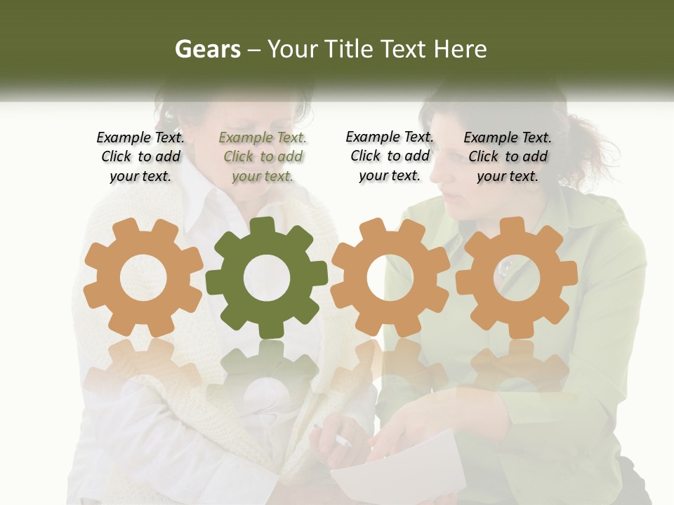 Woman With Grandmother PowerPoint Template