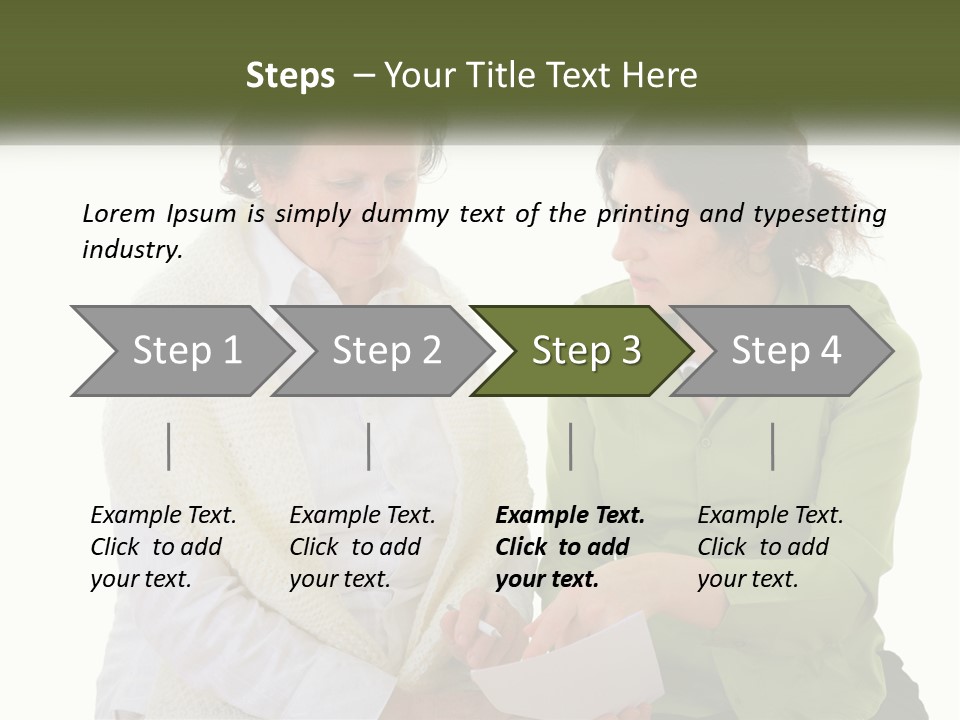 Woman With Grandmother PowerPoint Template