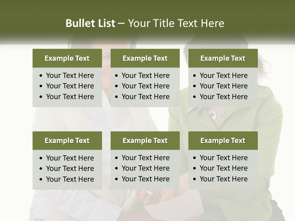 Woman With Grandmother PowerPoint Template