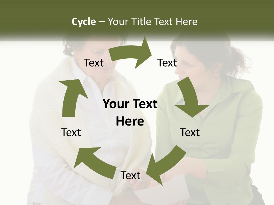 Woman With Grandmother PowerPoint Template