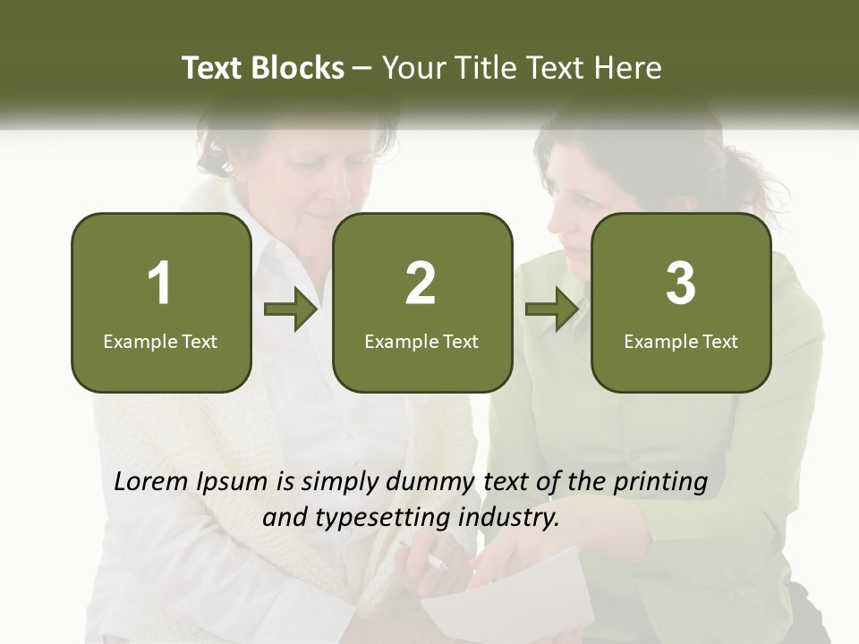 Woman With Grandmother PowerPoint Template