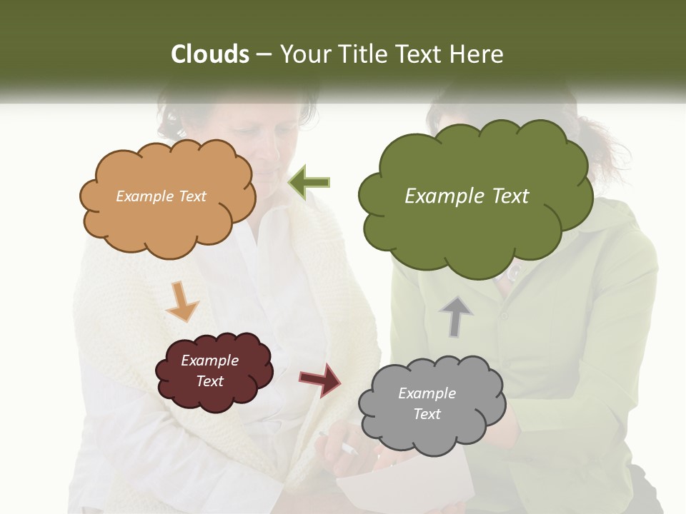 Woman With Grandmother PowerPoint Template