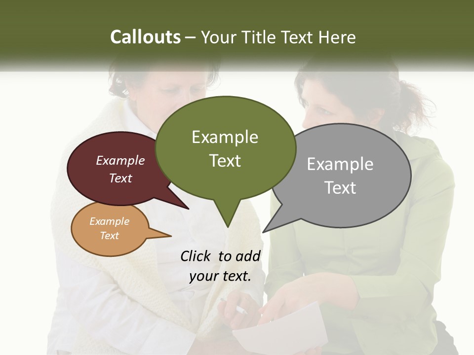 Woman With Grandmother PowerPoint Template