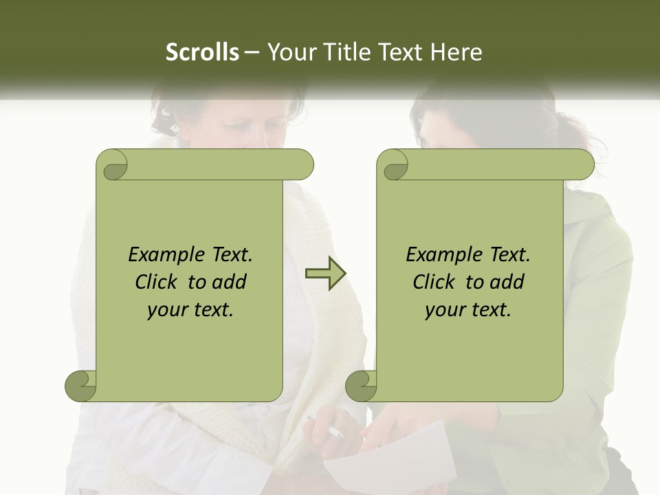 Woman With Grandmother PowerPoint Template