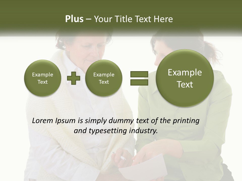 Woman With Grandmother PowerPoint Template