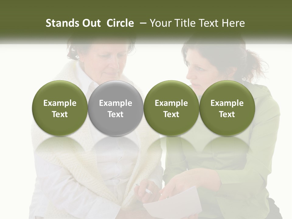 Woman With Grandmother PowerPoint Template