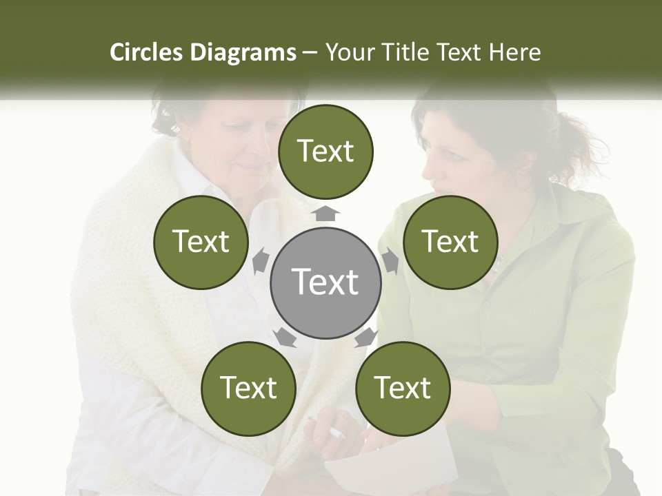 Woman With Grandmother PowerPoint Template