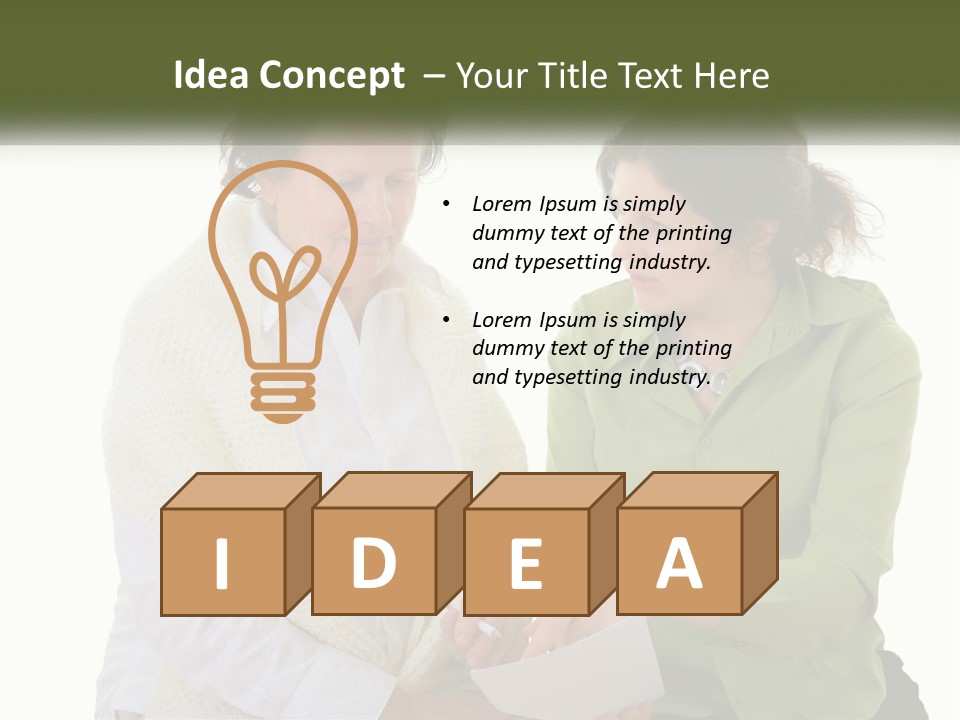 Woman With Grandmother PowerPoint Template