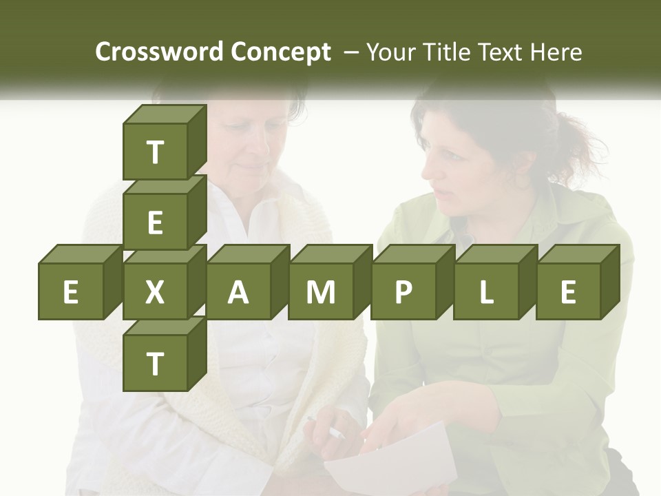 Woman With Grandmother PowerPoint Template