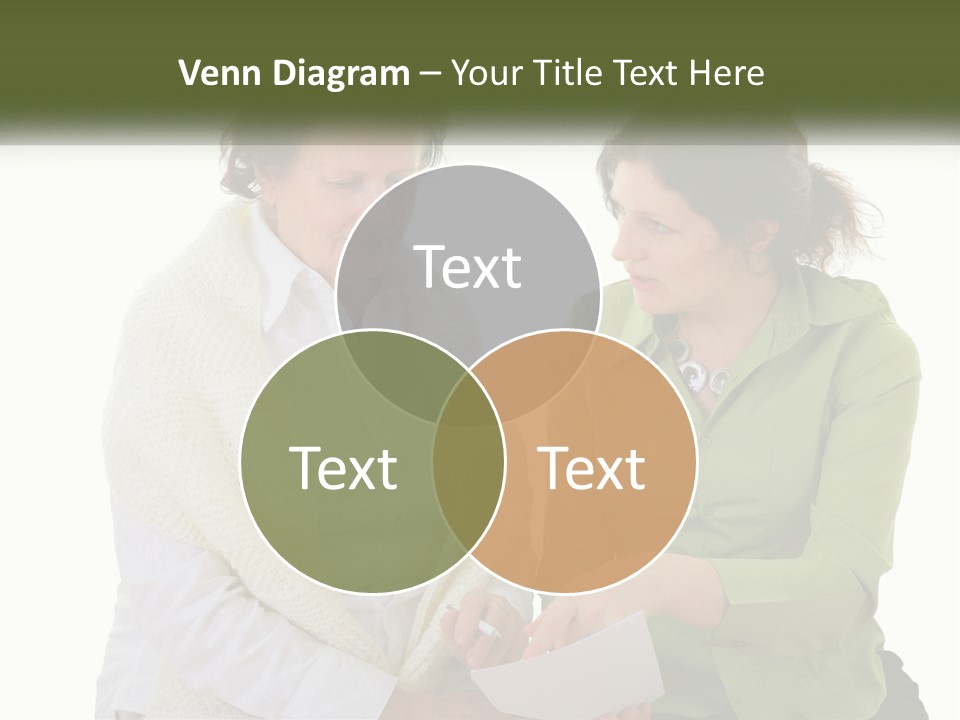 Woman With Grandmother PowerPoint Template