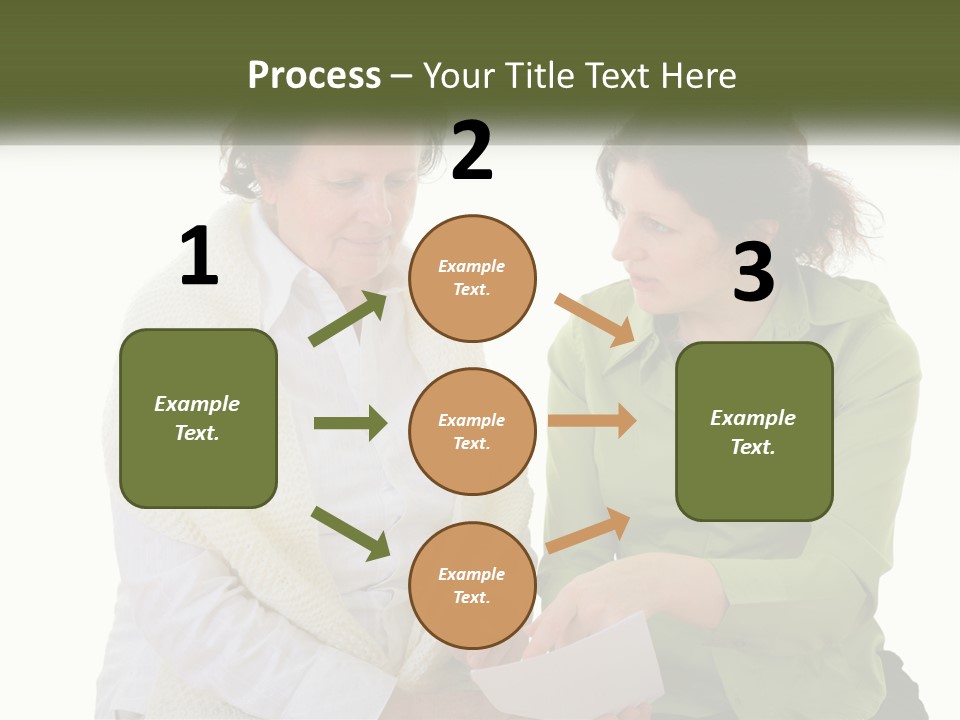 Woman With Grandmother PowerPoint Template