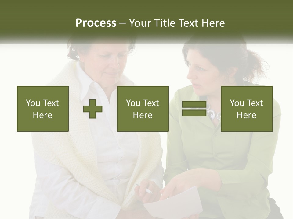 Woman With Grandmother PowerPoint Template