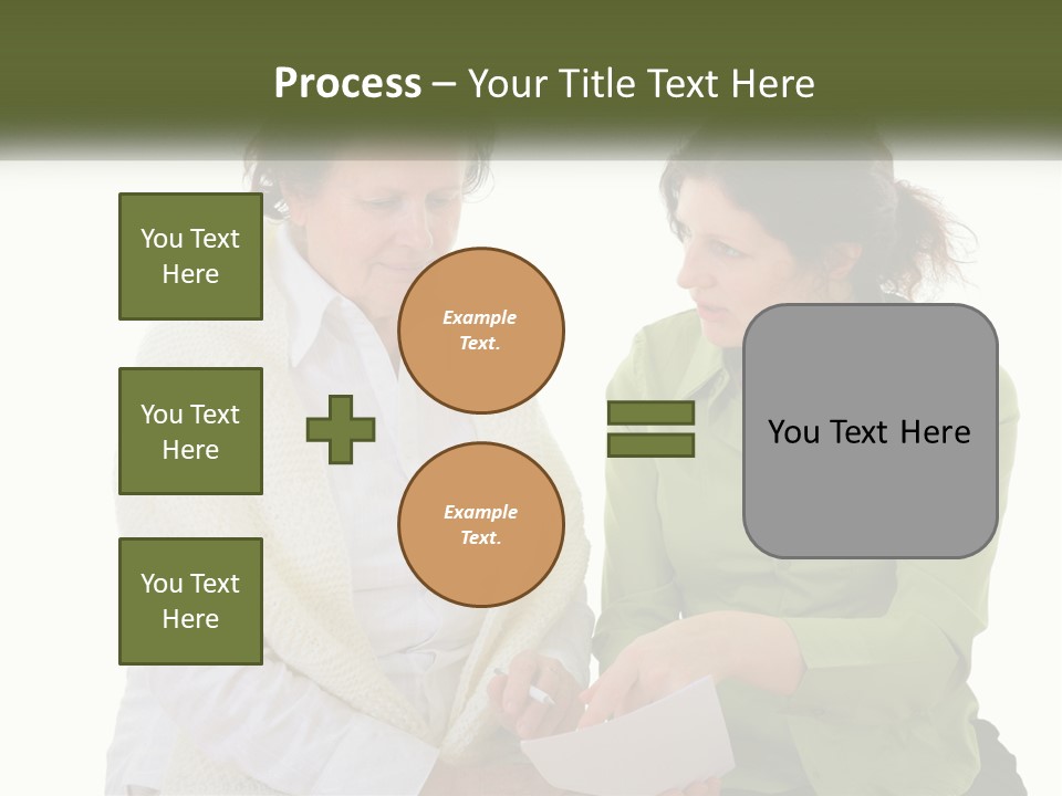 Woman With Grandmother PowerPoint Template
