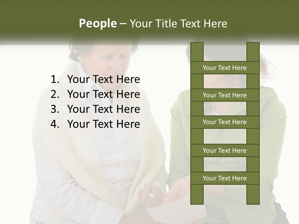 Woman With Grandmother PowerPoint Template