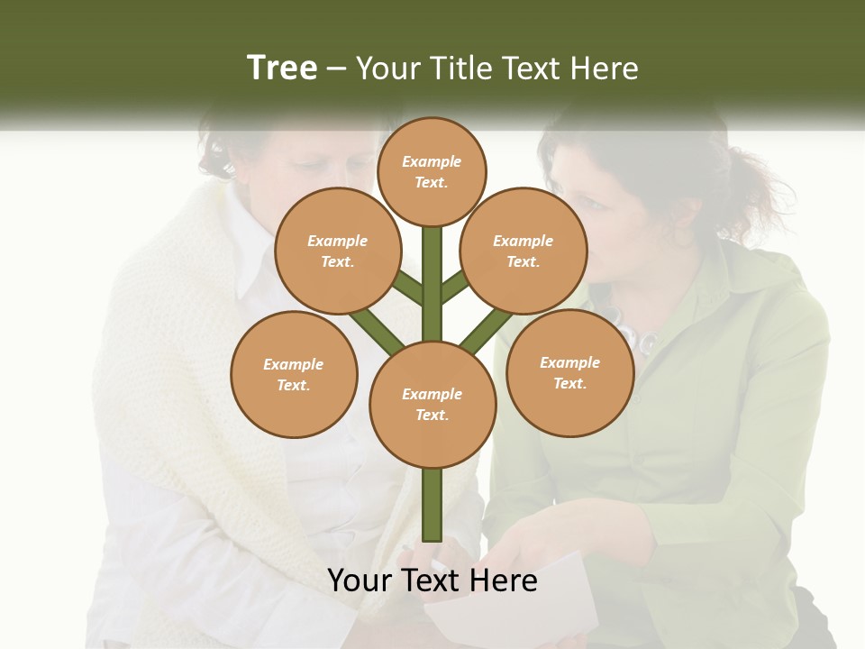 Woman With Grandmother PowerPoint Template