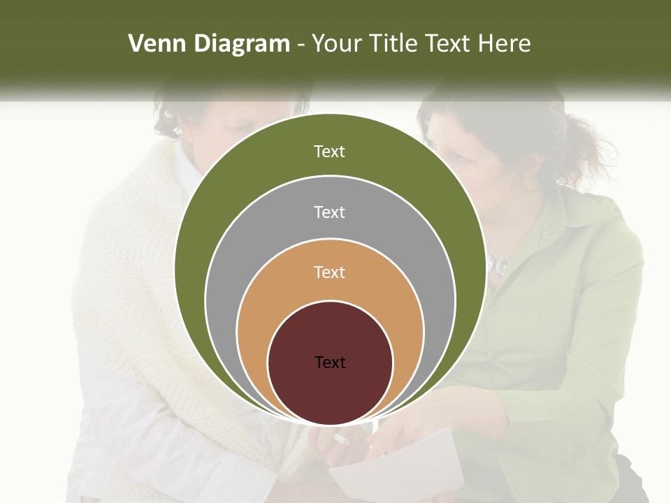Woman With Grandmother PowerPoint Template