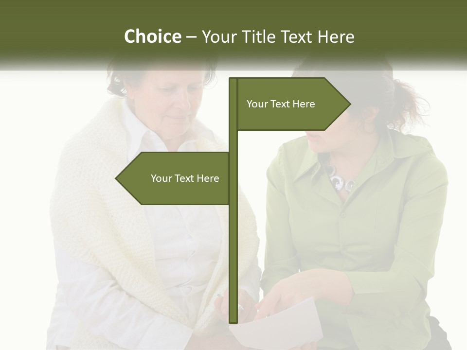 Woman With Grandmother PowerPoint Template