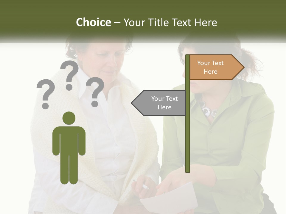 Woman With Grandmother PowerPoint Template