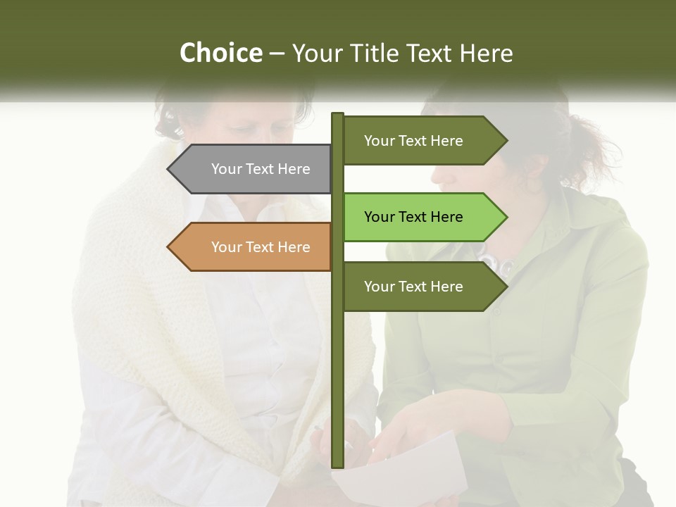 Woman With Grandmother PowerPoint Template