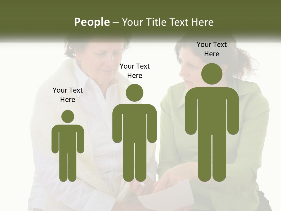 Woman With Grandmother PowerPoint Template