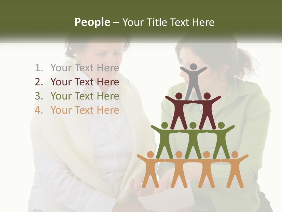 Woman With Grandmother PowerPoint Template