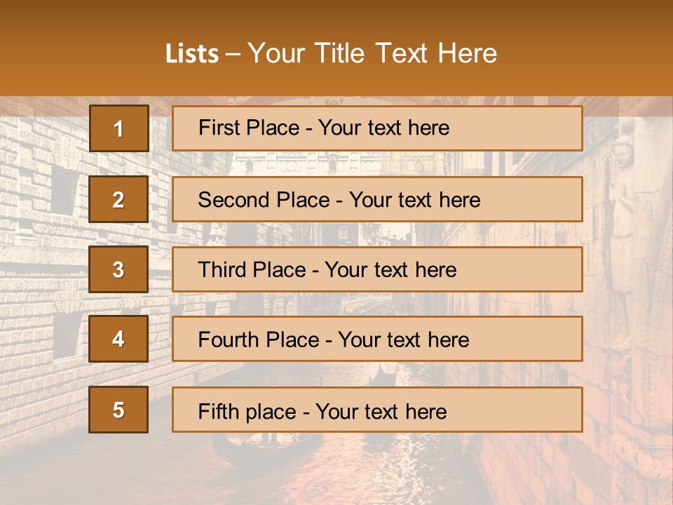 Venice On The Water PowerPoint Template