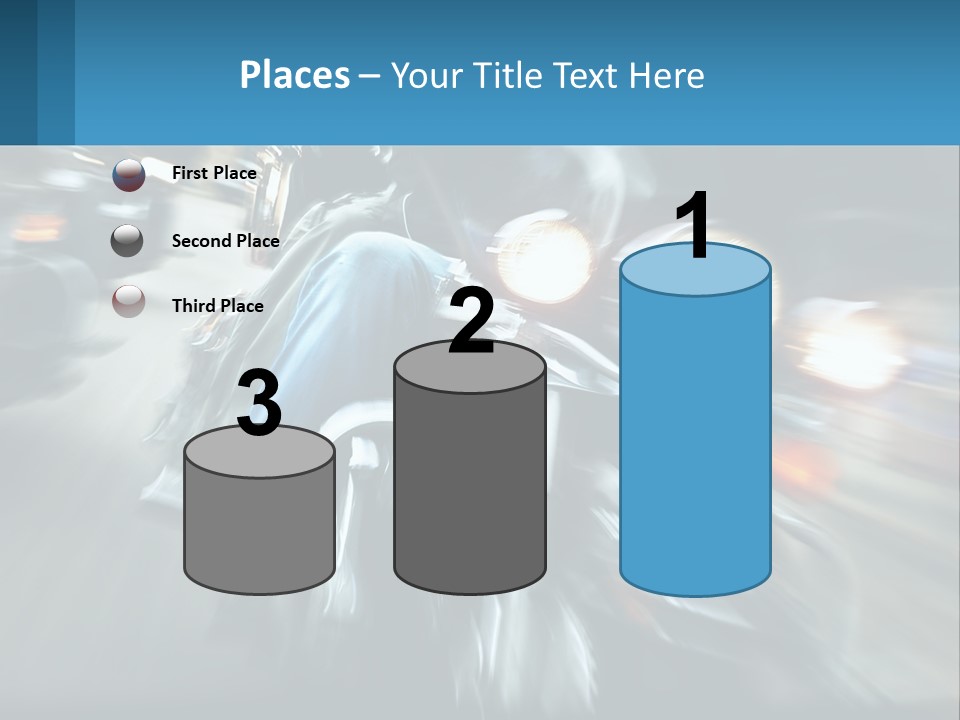 Motorcycle At Speeds PowerPoint Template