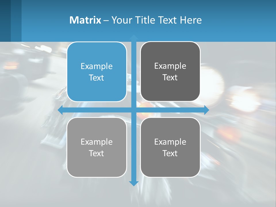 Motorcycle At Speeds PowerPoint Template