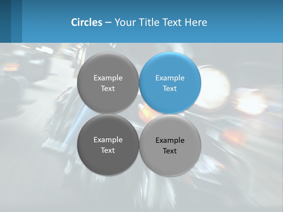 Motorcycle At Speeds PowerPoint Template