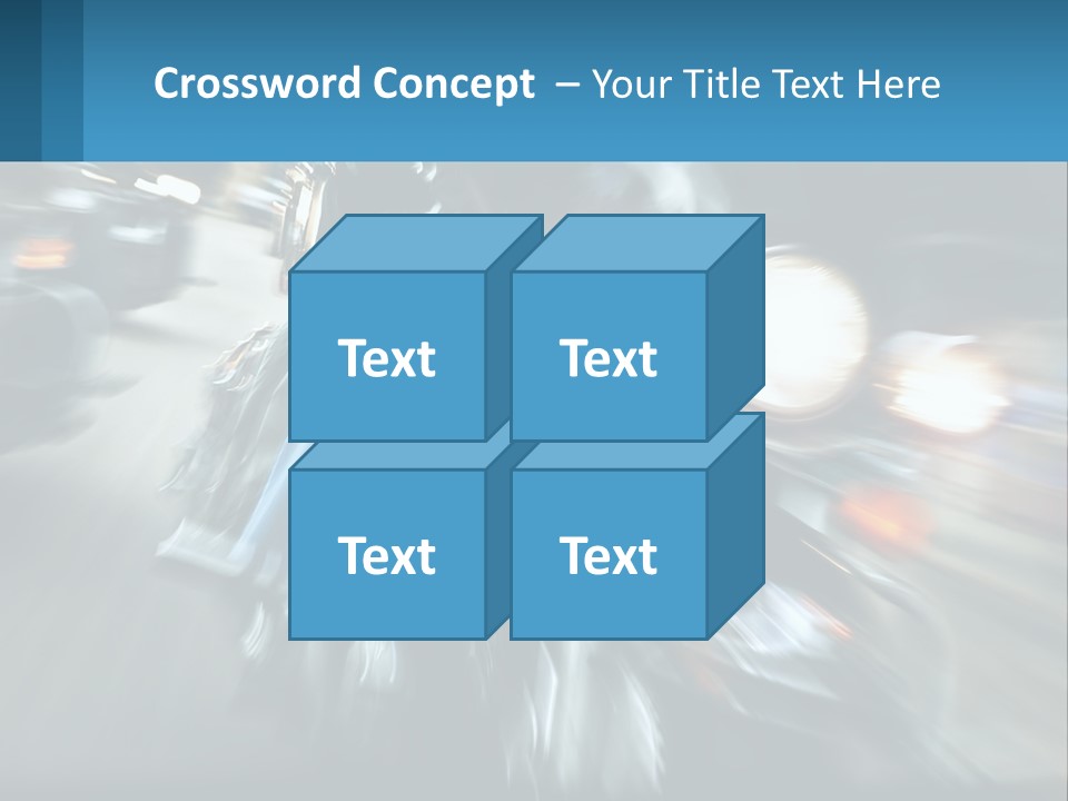 Motorcycle At Speeds PowerPoint Template