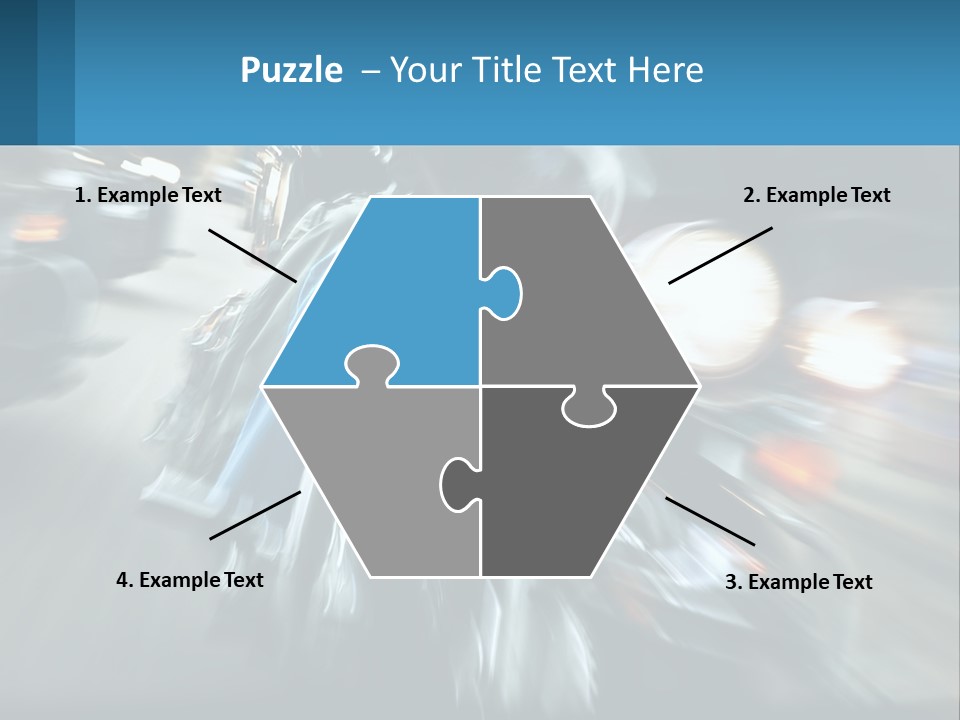 Motorcycle At Speeds PowerPoint Template