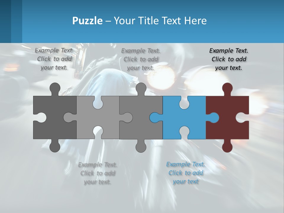 Motorcycle At Speeds PowerPoint Template