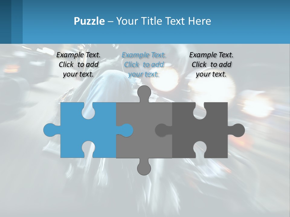 Motorcycle At Speeds PowerPoint Template