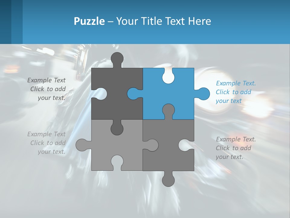 Motorcycle At Speeds PowerPoint Template