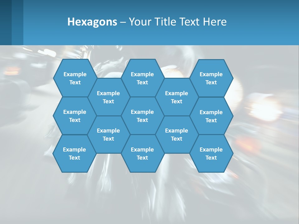 Motorcycle At Speeds PowerPoint Template