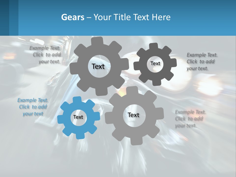 Motorcycle At Speeds PowerPoint Template