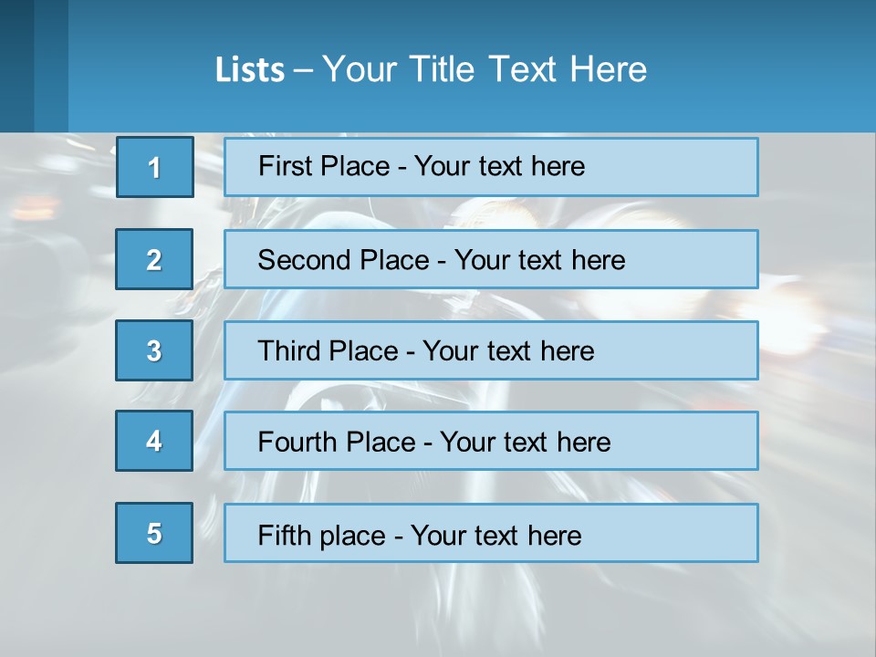 Motorcycle At Speeds PowerPoint Template