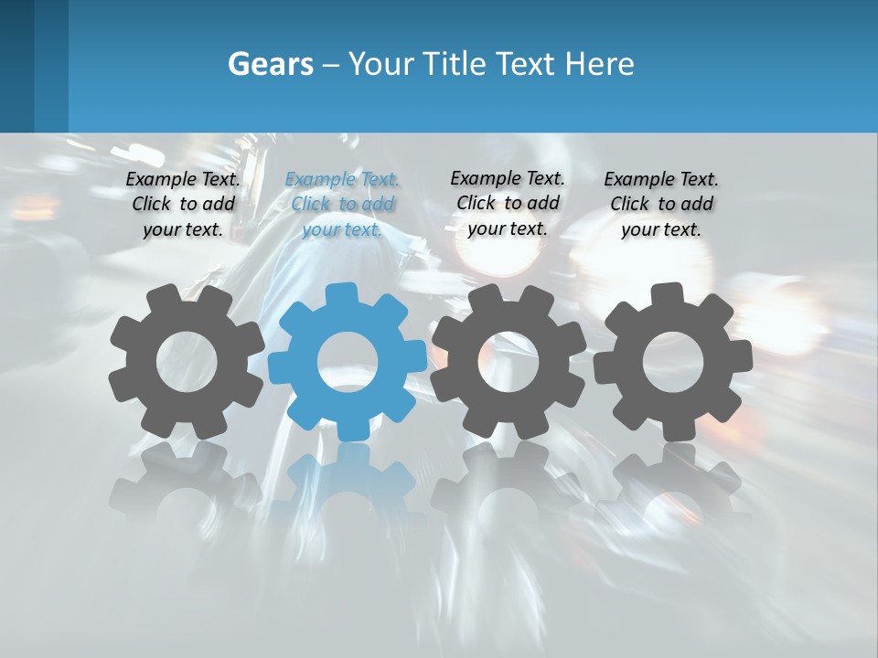 Motorcycle At Speeds PowerPoint Template