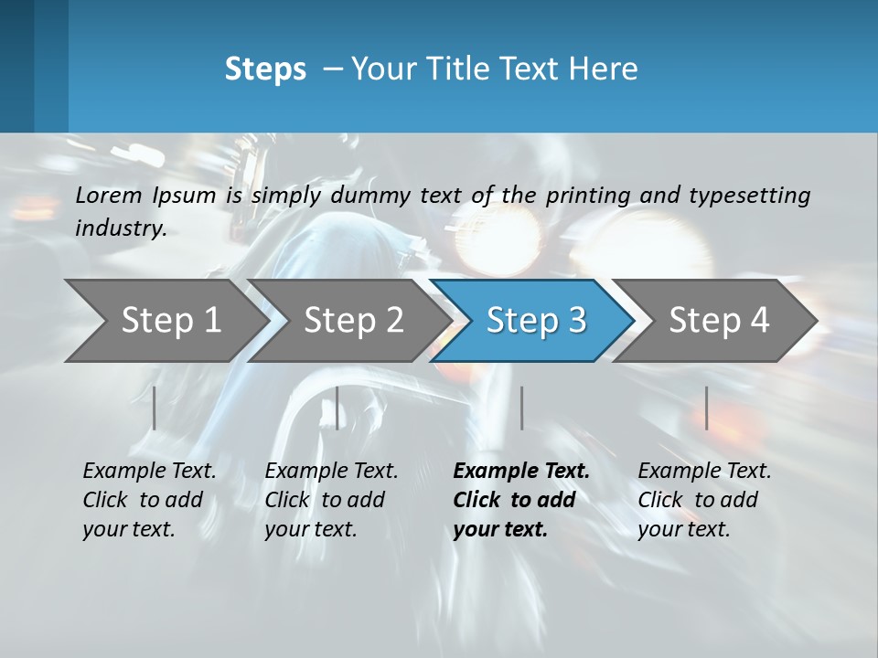 Motorcycle At Speeds PowerPoint Template
